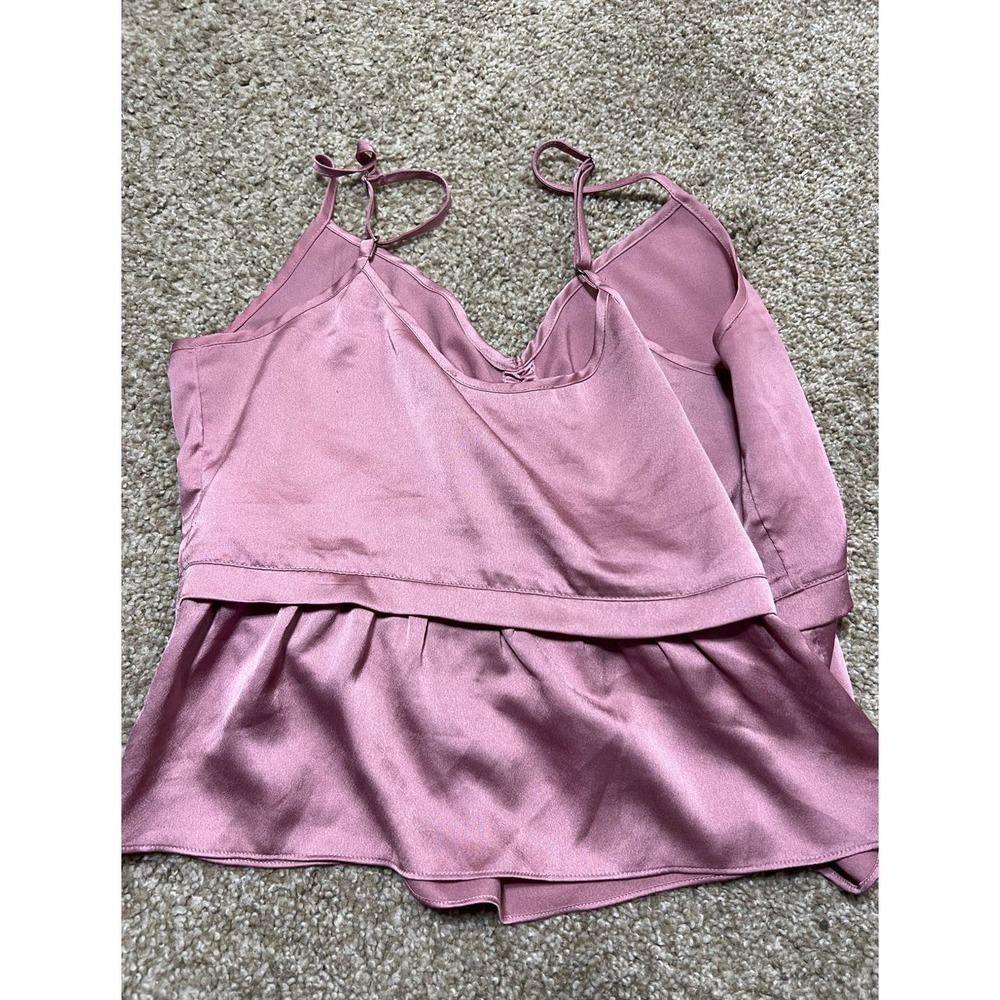 Abercrombie & Fitch Pink Satin Tank top Small - Picture 3 of 3